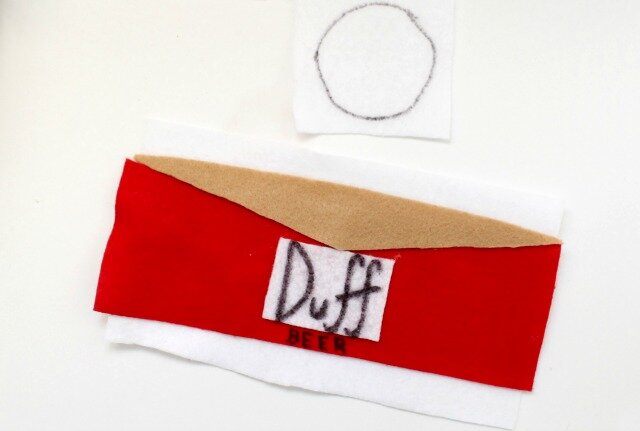 diy duff beer cozy