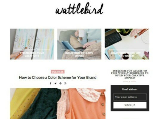 wattlebird blog design