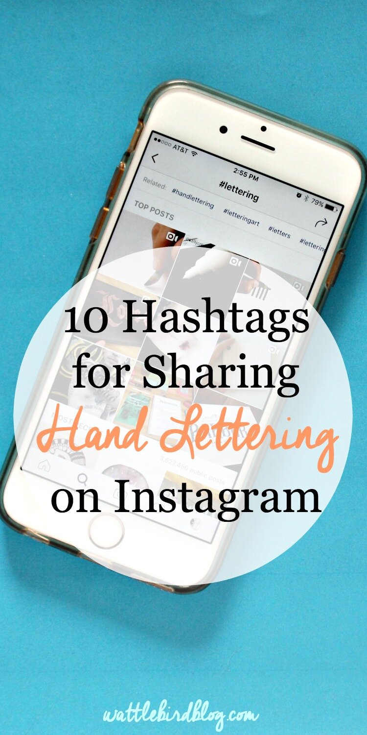 10 hashtags for sharing hand lettering on instagram